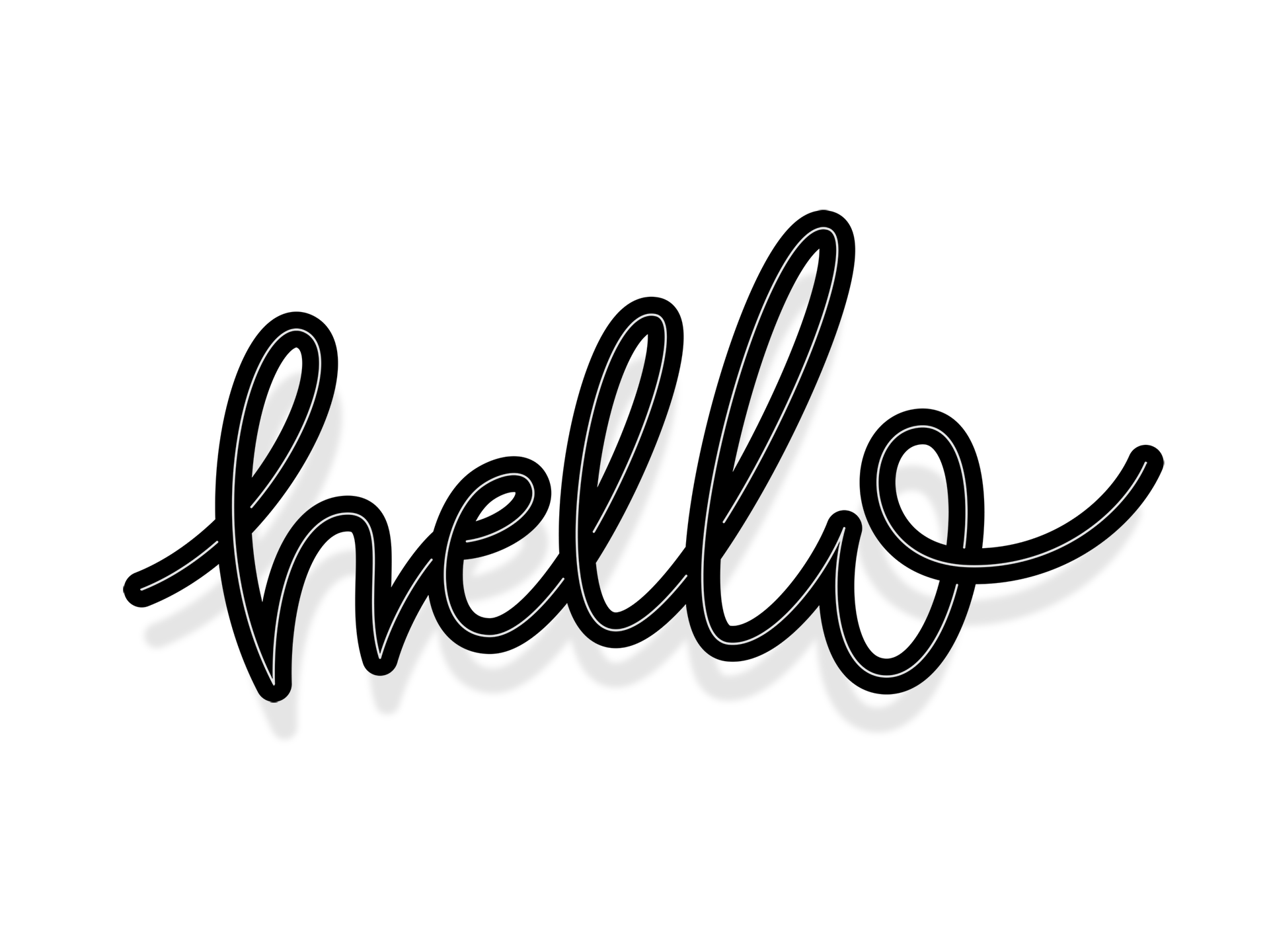 Hello - Hand-lettered word mark created by ItemOne